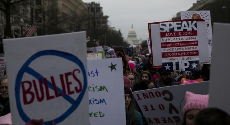 Women poured into Washington to express concern, anger and outrage over Donald Trump's taking over as US president, inspiring many more protests nationwide