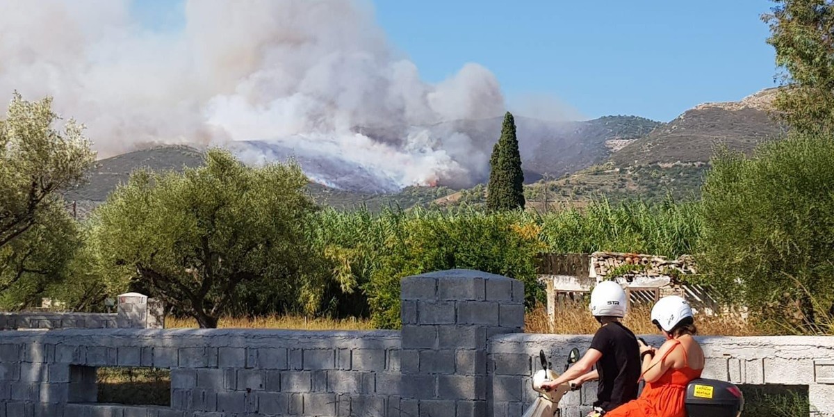 Pożar na greckiej wyspie Zakynthos. Ewakuowano turystów