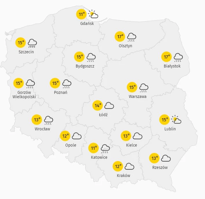 Prognoza Pogody Na Niedziele 18 Kwietnia Deszcz I Miejscowe Przejasnienia Wiadomosci