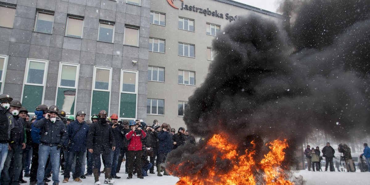 Jastrzębie Zdrój. Zarzuty za pikiety i zadymy górników w lutym 2015 roku 