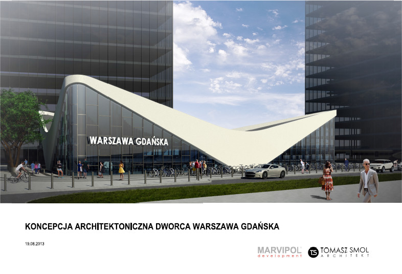 Wizualizacje Dworca Gdańskiego i jego otoczenia wg projektu Marvipolu