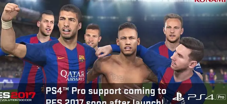 Pro Evolution Soccer 2017 będzie ładniejsze na PlayStation 4 Pro