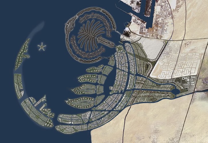 W sąsiedztwie innej sztucznej wyspy Jebel Ali trwa budowa Nabrzeża Dubaju (Dubai Waterfront). Linia brzegowa emiratu powiększy się dzięki niemu o 820 km. Inwestor skrupulatnie wylicza, że kompleks kanałów oraz wysp pełnych hoteli i budynków mieszkalnych, będzie siedem razy rozleglejszy od powierzchni Manhattanu.