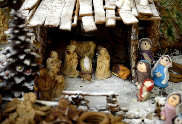 Wykonana z piernika, marcepanu i czekolady szkopka w kościele pod wezwaniem Świętego Krzyża w Rzeszowie