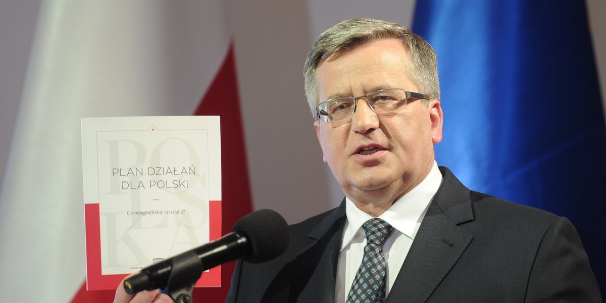 Prezydent Bronisław Komorowski podsumowuje 5 lat prezydentury