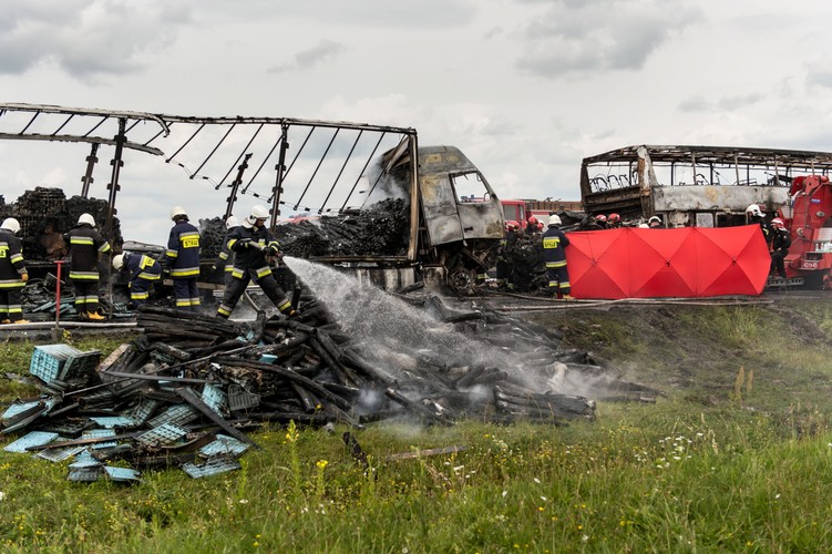 Karambol na autostradzie A4