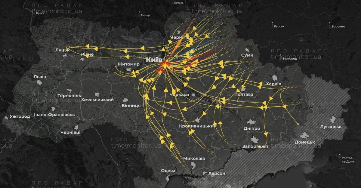 Płonący Kijów! Największy rosyjski nalot sparaliżował miasto
