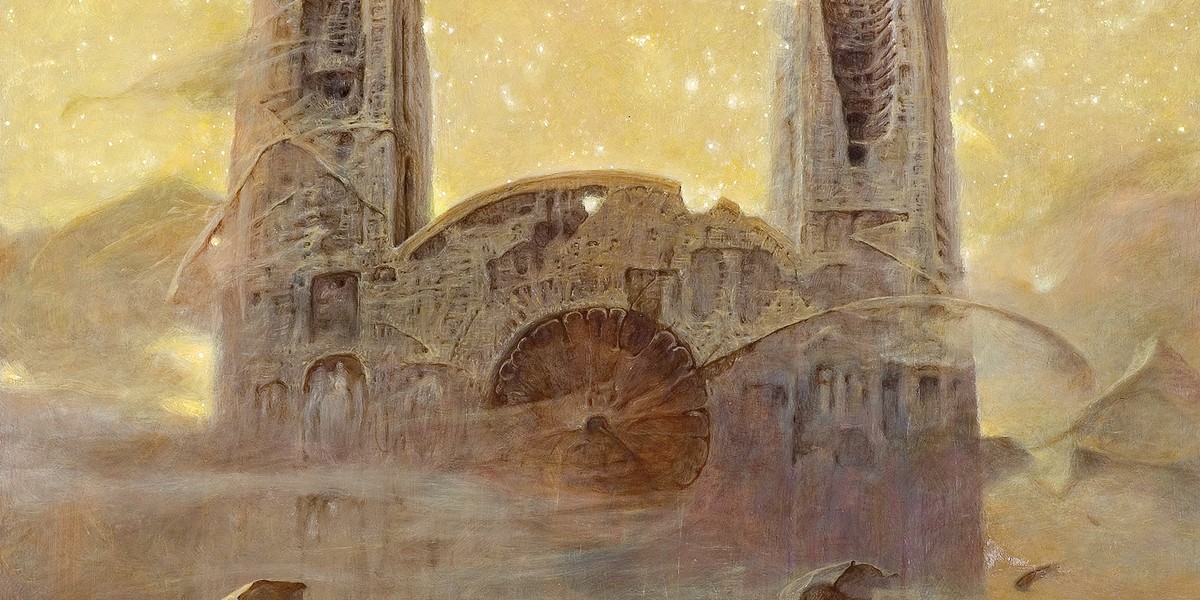 Z. Beksiński, OK, 1989; olej, płyta. Obraz z Kolekcji Japońskiej, sprzedany na aukcji Agra-Art w 2019 r. Obecnie można go oglądać na wystawie “Beksiński. Paryż-Osaka-Warszawa” w siedzibie Agra-Art.