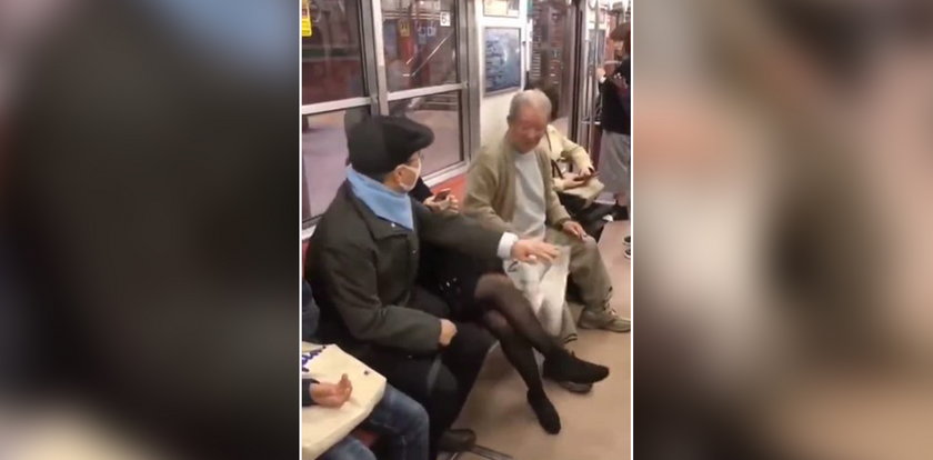 Spokojnie siedziała w metrze. Nagle starszy pasażer zaczął ją okładać. Szokujące, o co poszło