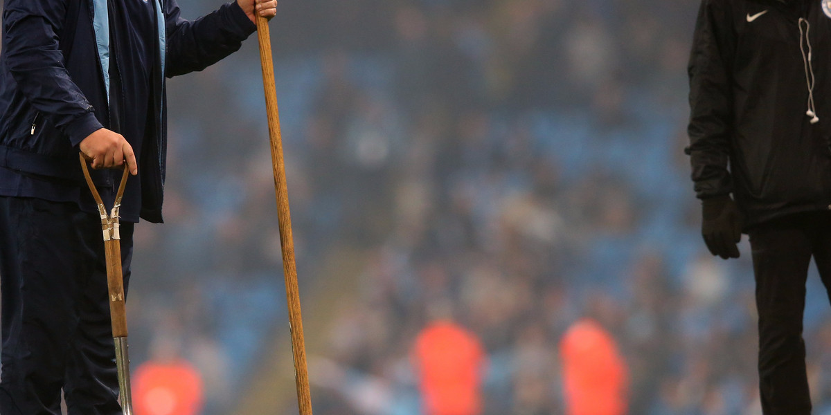 A squirrel invaded the Manchester City pitch — and it took groundsmen 8 minutes to catch it
