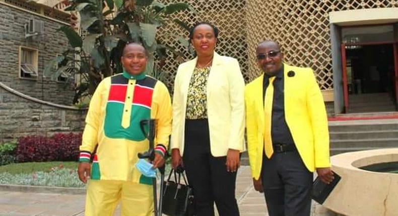 Kenyan MPs don yellow themed attire as UDA MP for Kiambaa Constituency, John Wanjiku Njuguna takes oath of office