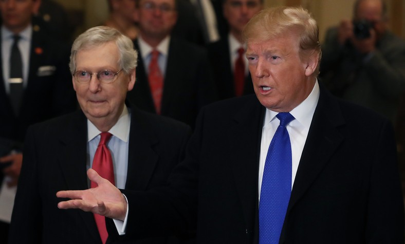 Mitch McConnell and Donald Trump