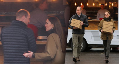 Kate i William przyłapani na amorach. Księżna zapomniała się przy zamawianiu pizzy