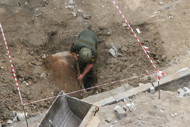 Niewybuch w centrum Warszawy