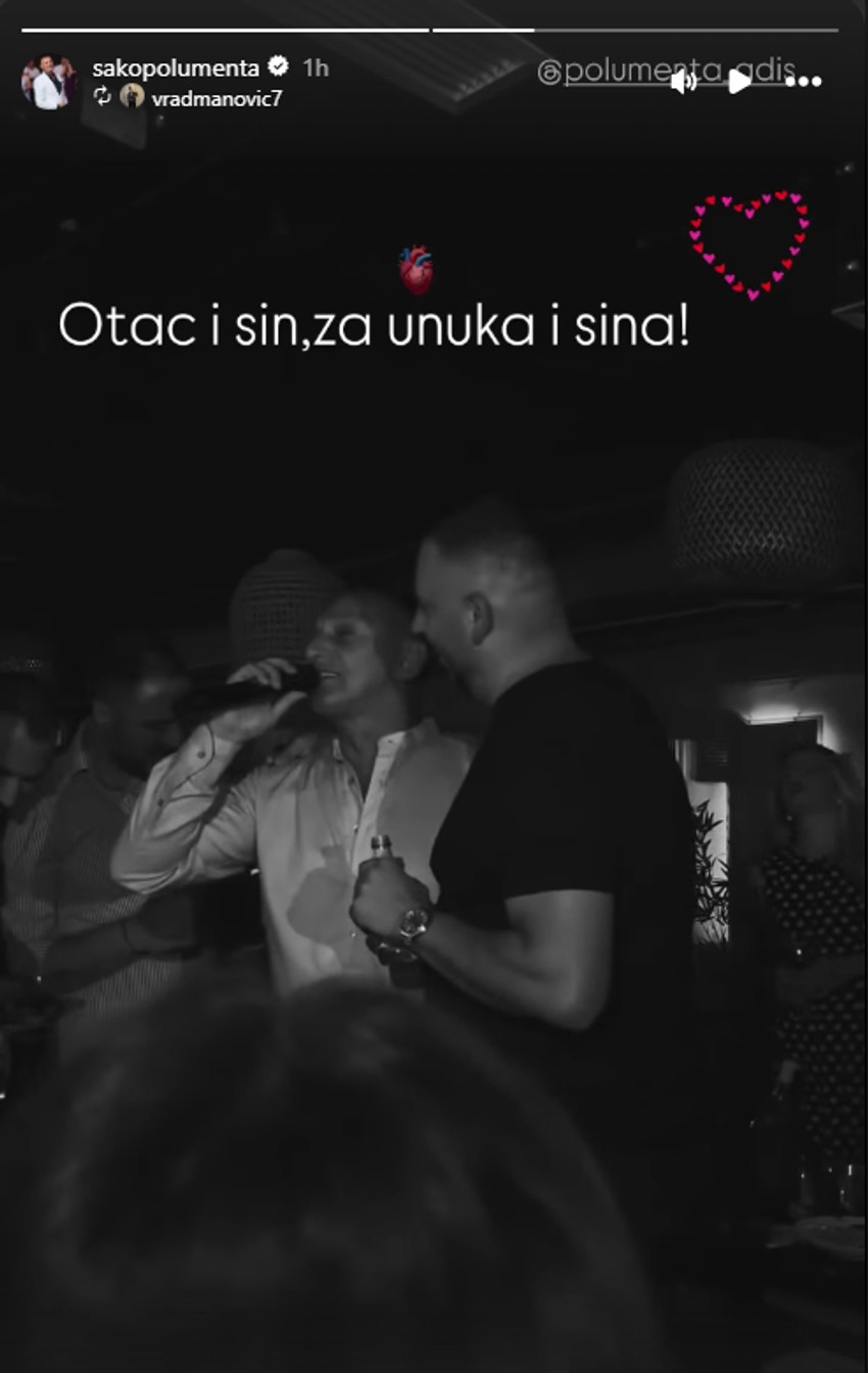 Šako se veselio do zore zbog rođenja unuka