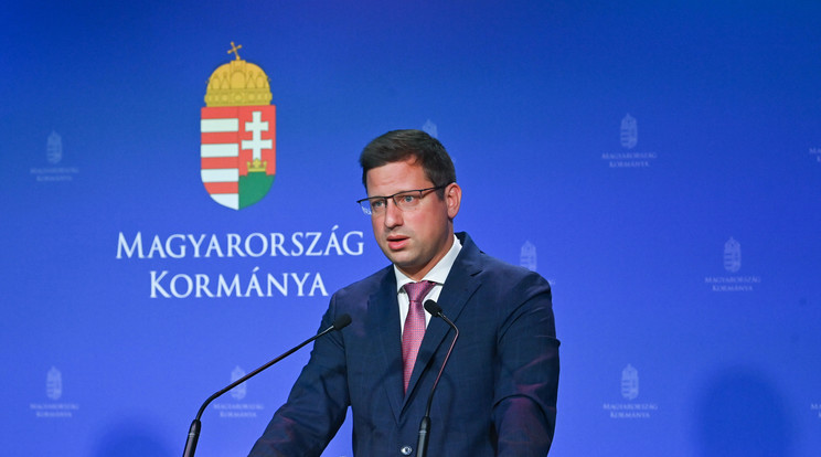 Gulyás Gergely mondja el a kormány döntéseit / Fotó: MTI/Máthé Zoltán