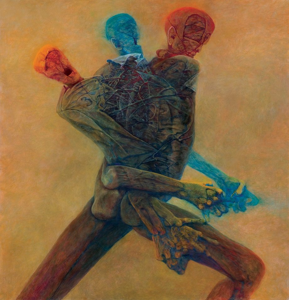 Z. Beksiński, IZ, 1985-1990; olej, płyta. 