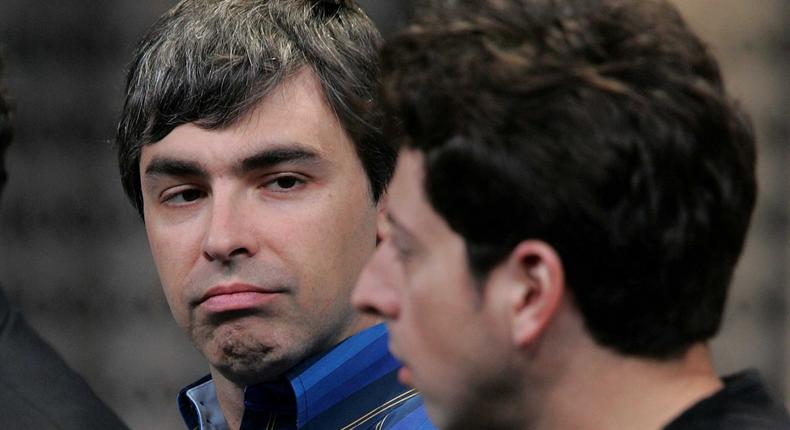 Google founders Larry Page and Sergey Brin