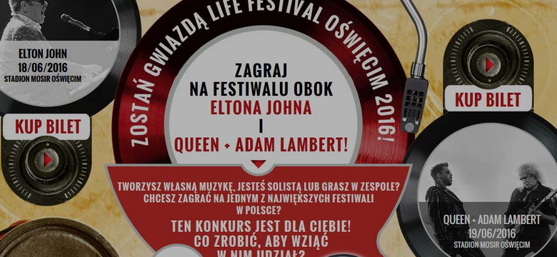 Konkurs! Ostatnia szansa, żeby zagrać obok Queen i Eltona Johna. Pierwszy etap Life On Stage do 27 marca