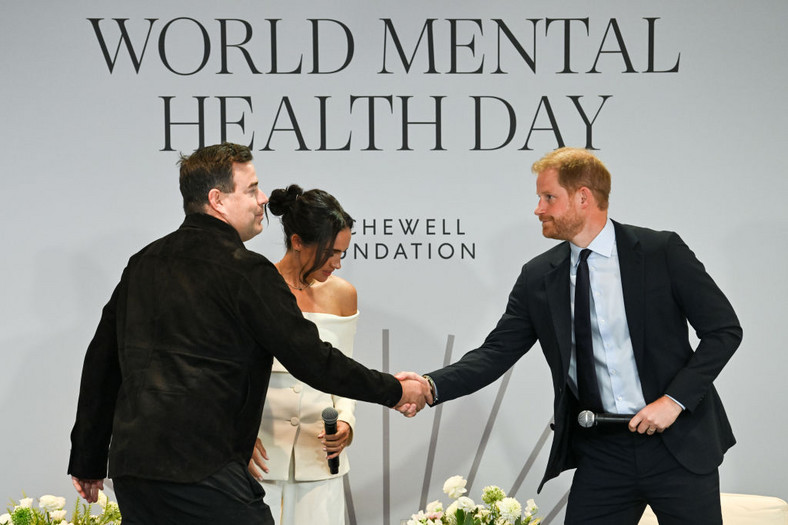 Meghan Markle i książę Harry na panelu dyskusyjnym z okazji Światowego Dnia Zdrowia Psychicznego