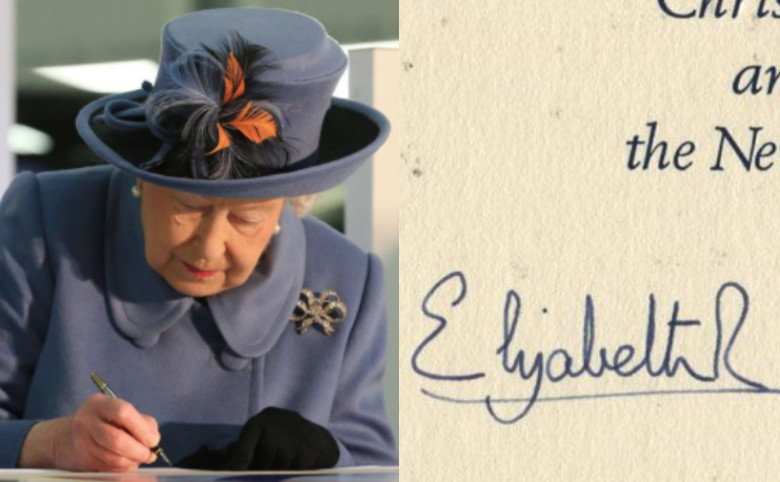 Co charakter pisma mówi o rodzinie królewskiej?  Elżbieta II: