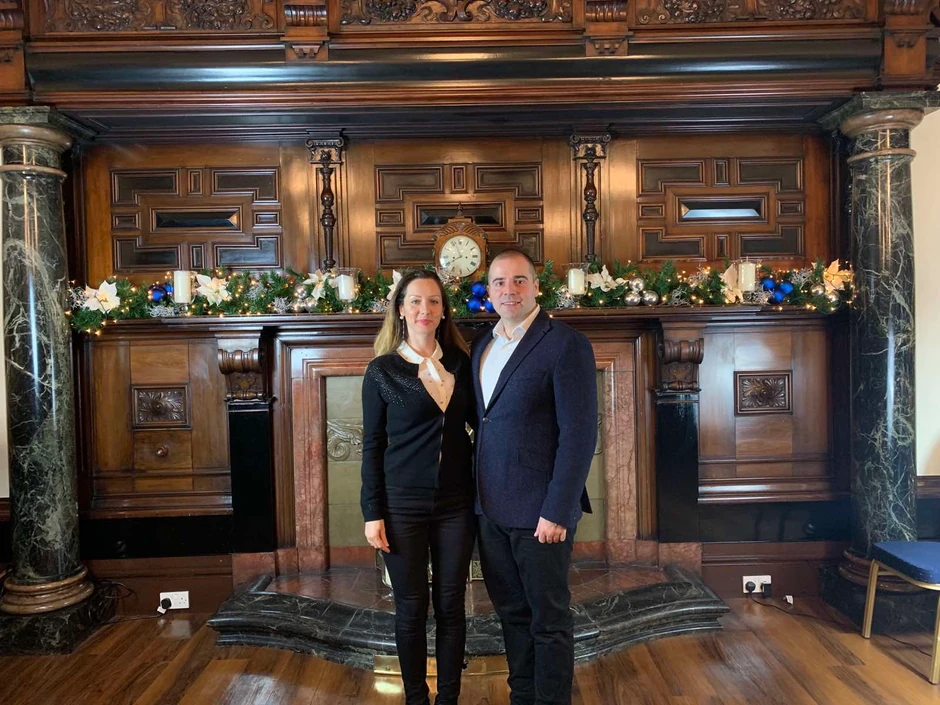 Mihajlo Popesku sa suprugom Jelenom