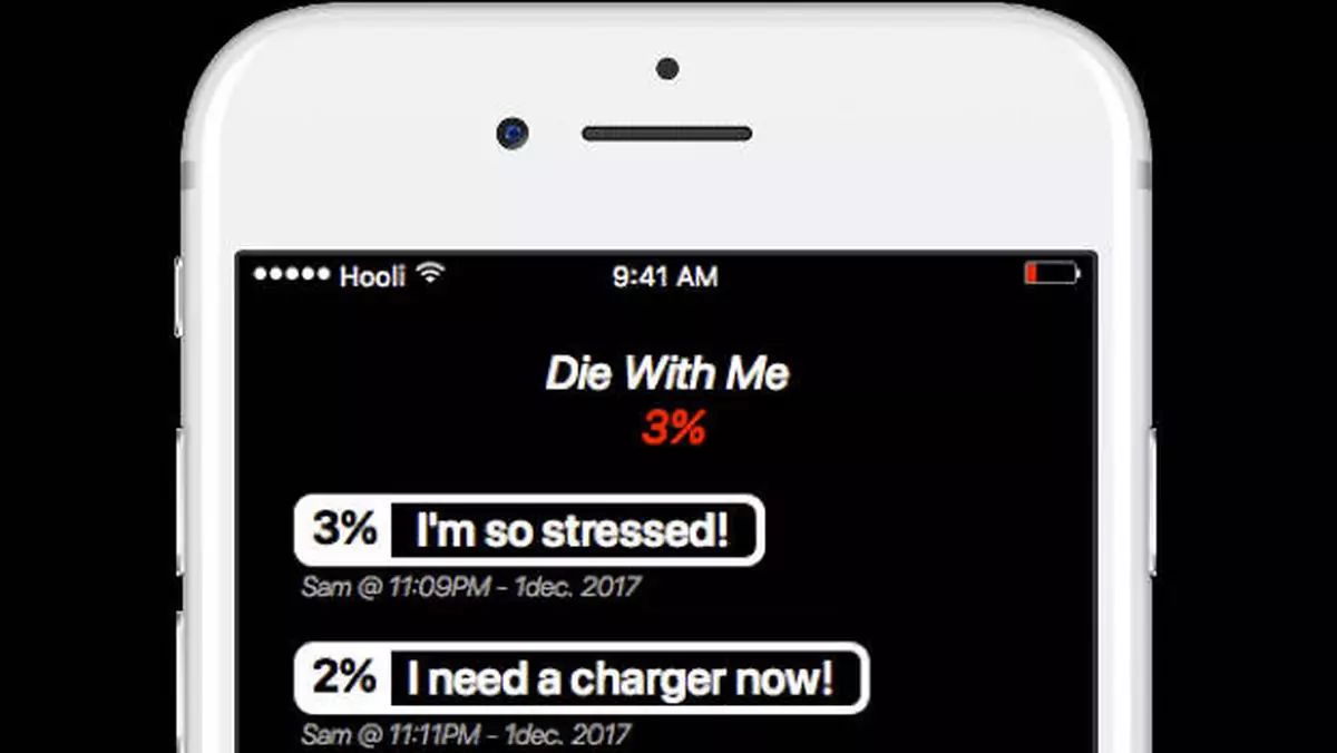 Die With Me - aplikacja, której użyjesz, gdy twój smartfon jest prawie rozładowany
