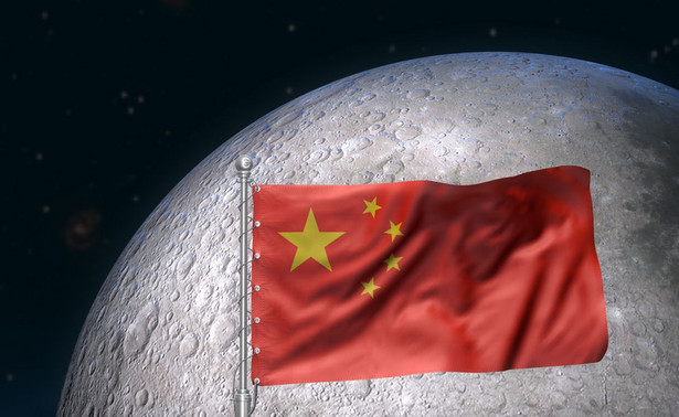 Księżyc, Chiny, chińska flaga