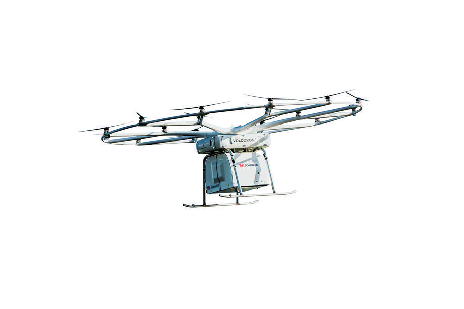 DB Schenker myśli o dostawie ładunków ważących nawet 200 kg za pomocą dronów spółki Volocopter