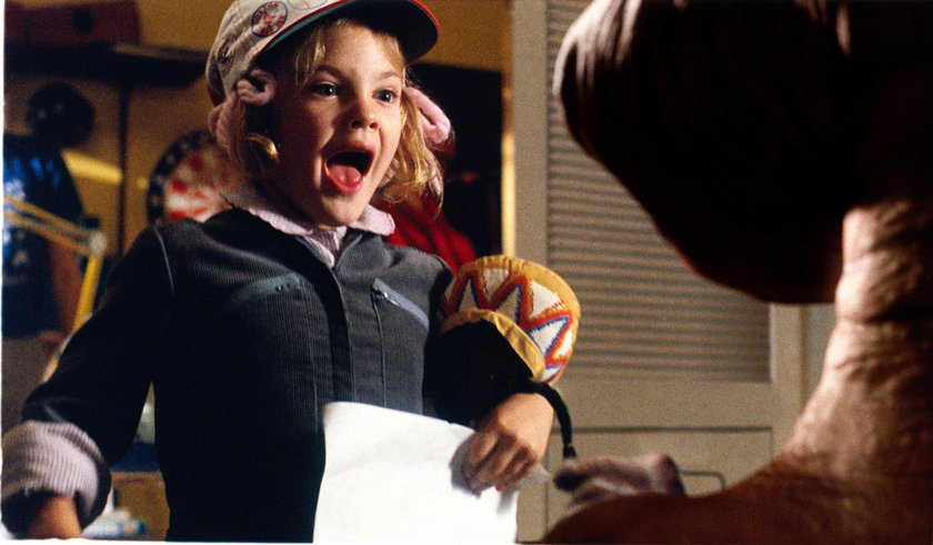 Drew Barrymore na planie filmu „E.T”