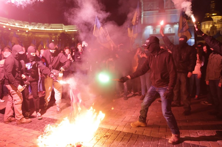 Marsze z okazji 72. rocznicy utworzenia Ukraińskiej Powstańczej Armii (UPA)