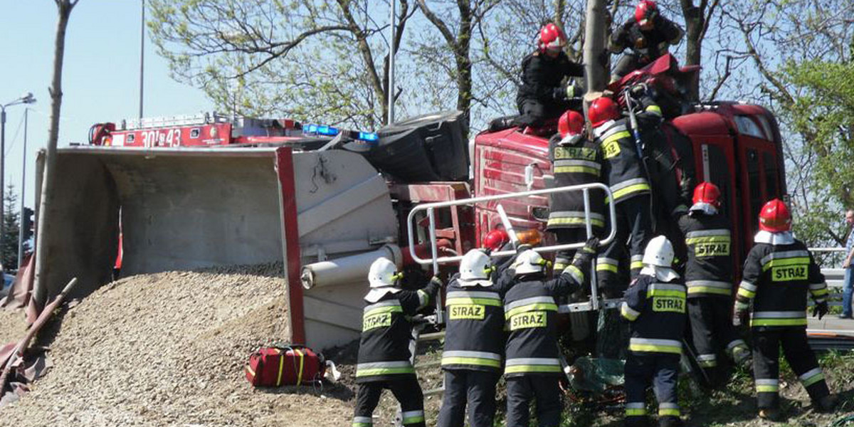 Wypadek ciężarówki. Straszne FOTO