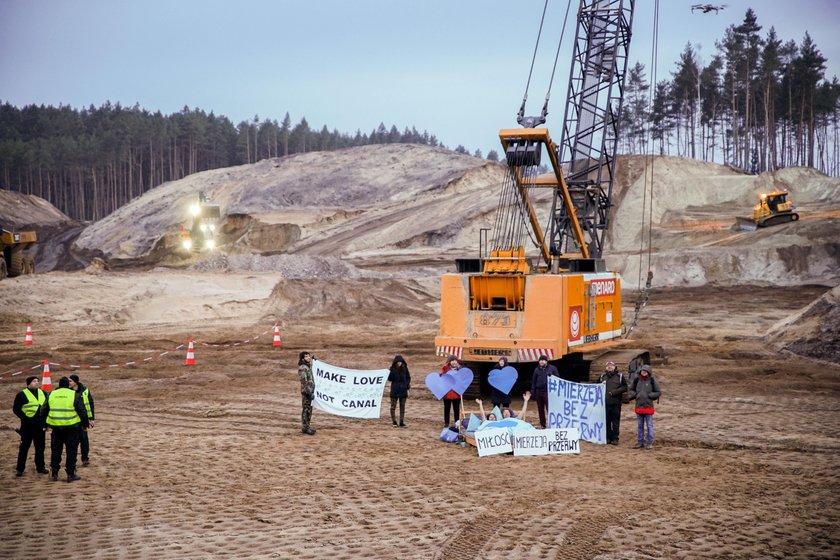 Nagi protest na Mierzei Wiślanej