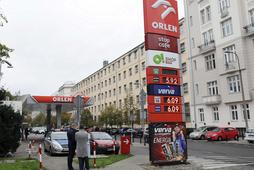 Ceny paliw w górę. Jedna ze stacji benzynowych Orlen w Warszawie,