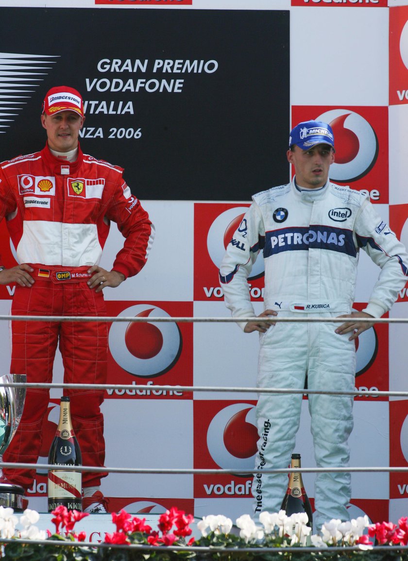 Michael Schumacher i Robert Kubica stali razem na podium w 2006 roku