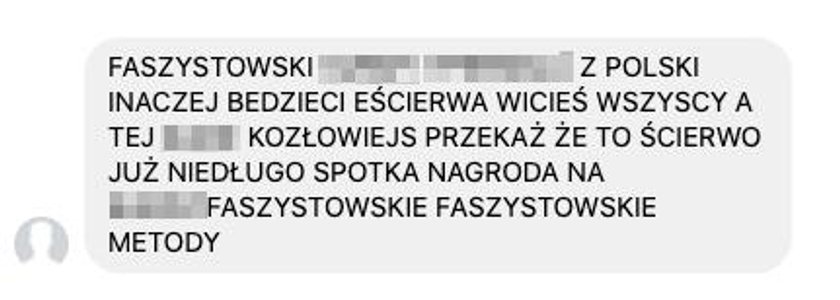 Groźby i wyzwiska.