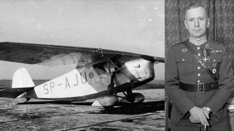 Kpt. Stanisław Skarżyński i jego samolot
