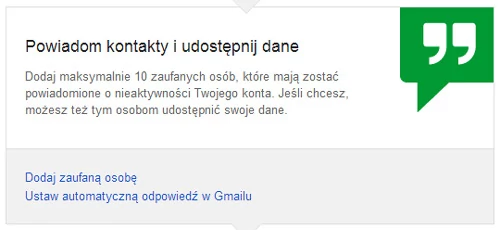 Chcemy komuś przekazać nasze zdjęcia czy kontakty? Google daje taką możliwość