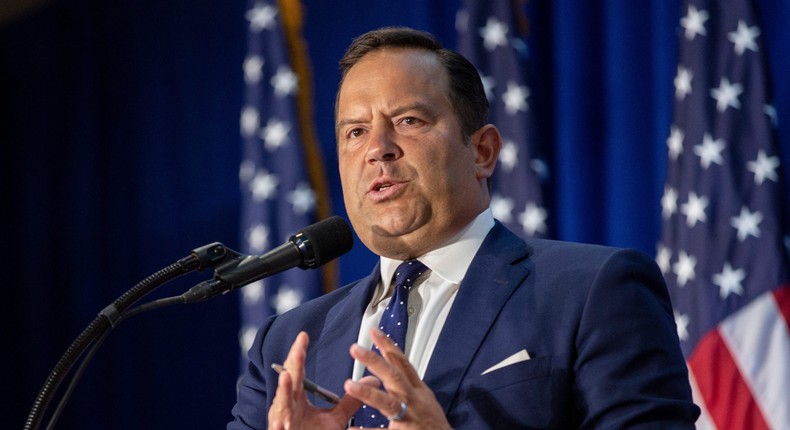 Former Donald Trump advisor Steve Cortes speaks at at an election-night party in 2022.Jim Vondruska/Getty Images