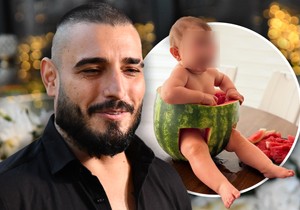 Darko Lazić ćerku stavio u koru od lubenice