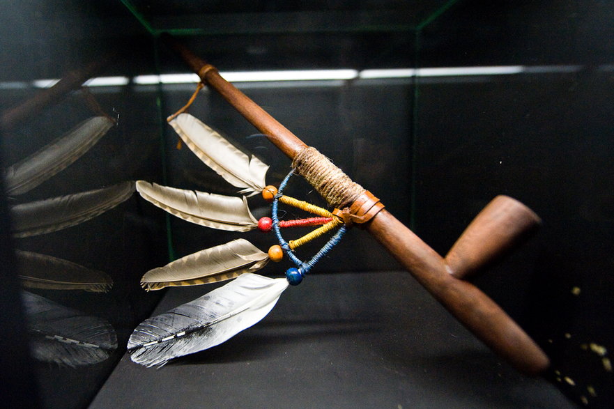 Muzeum Kościuszkowskie przy Kopcu Kościuszki: replika fajki pokoju, ktorą Kościuszko palił z wodzem Indian z plemienia Miami - Małym Żółwiem (Little Turtle)