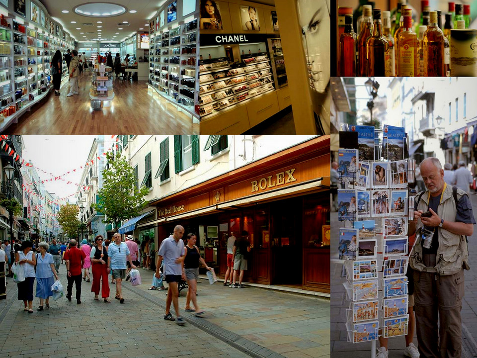 Gibraltar, zakupy bezcłowe na Main Street