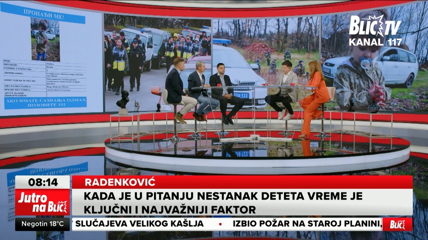 Jutro na Blic, nestanak male Danke