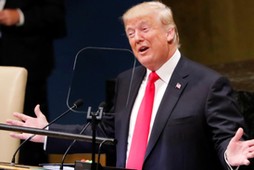 U.S. President Trump addresses the 73rd session of the United Nations General Assembly at U.N. headquarters in New York