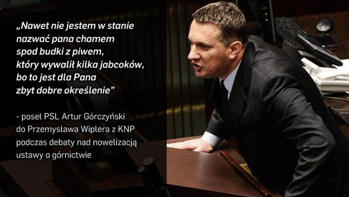 Podczas debaty sejmowej nt. specustawy górniczej doszło do przepychanek słownych. Przemysław Wipler nazwał Ewę Kopacz lawirantką. Sala zareagowała tupaniem i gwizdami, posłowie skandowali pijak, pijak!