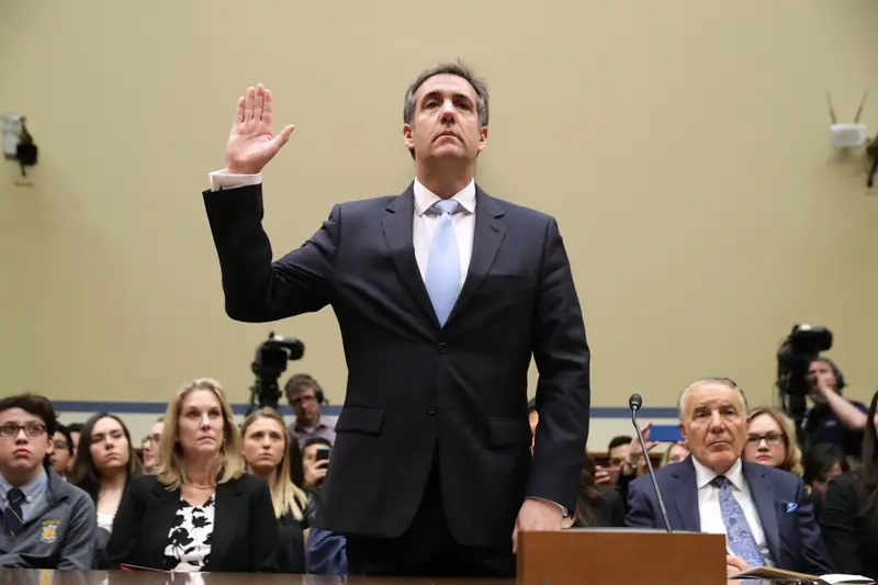 Michael Cohen podczas składania zeznań /  Chip Somodevilla/Getty Images