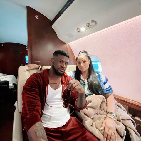 Peter Okoye and his wife, Lola Omotayo. [Instagram/PeterPsquare]