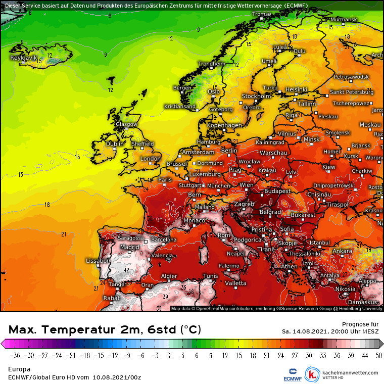 Włochy i Hiszpania będą najgorętszymi krajami w Europie. Prognoza maksymalnej temperatury na sobotę