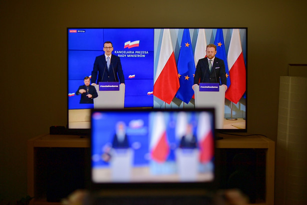 premier Mateusz Morawiecki i minister zdrowia Łukasz Szumowski