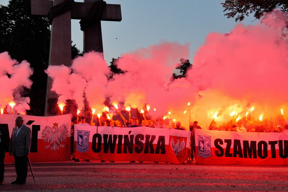 Kibice Lecha Poznań także upamiętnili Poznański Czerwiec'56 fot. Codzienny Poznań / S. Toroszewska